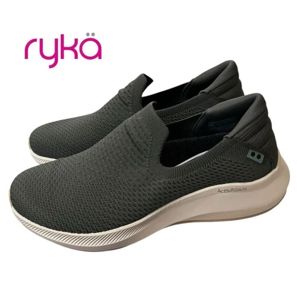 New Ryka Women's Fling Slip-on Grey Sneakers 8